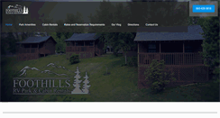 Desktop Screenshot of foothillsrvparkandcabins.com